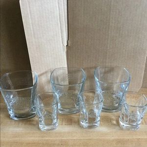 6 Jack Daniels whiskey shot glasses And Whiskey glasses